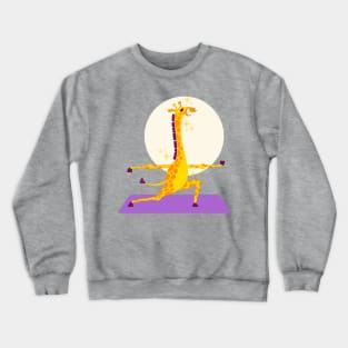 Hand Drawn Giraffe Yoga Crewneck Sweatshirt